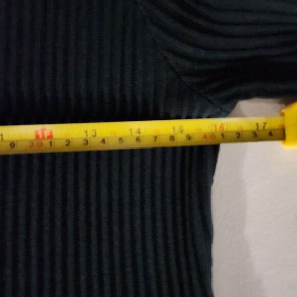 Studio One New York Dress Womens XL Ribbed Knit Button Detail Midi Fit Flaire - Picture 9 of 13